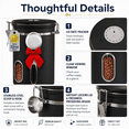 thumbnail image 5 of Coffee Canister with Window, 22 oz Airtight Stainless Steel Pantry Container, Black Home Kitchen Food Storage Organizer for Ground Coffee, Coffee Beans, Espresso, Rice, Tea, Sugar, Cereal, 5 of 8