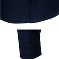 thumbnail image 6 of Hxshgdsn Men Stand Collar Dress Shirt Regular Fit Long Sleeve Casual Business Pullover Crew Neck Lightweight Tops Navy M, 6 of 9