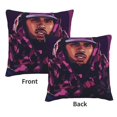 thumbnail image 3 of Fundas de almohada de terciopelo Chris Brown, fundas de almohada decorativas suaves y acogedoras con cremallera oculta para dormitorio, sofá, sillón, funda de almohada de terciopelo, 3 of 8