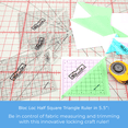 thumbnail image 3 of Bloc Loc~5.5'' Half Square Triangle Ruler, Acrylic Ruler, 3 of 9