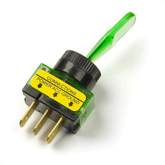 One New Green Toggle Switch On/Off w/ 3 Blade Terminal