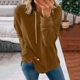thumbnail image 2 of Sweatshirts Half Zip Pullover Women Hoodie Solid Long Sleeve Hooded Pullover Sweatshirts Tunic Winter Tops Blouse, 2 of 6