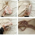 thumbnail image 5 of Kukuzhu Women Floral Round Shoulder Bags Small Fashion Evening Purse Chic Chain Crossbody Bag, 5 of 6