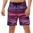 thumbnail image 1 of INSPIRE CHIC Shorts de ba?o con estampado de color en contraste de cintucon cordón de verano pahombre Púrpu34, 1 of 6