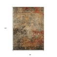 thumbnail image 3 of HomeRoots 606137 8 x 10 ft. Khaki, Brown & Copper Abstract Washable Indoor & Outdoor Rectangle Area Rug, 3 of 5