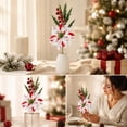 thumbnail image 6 of JeashCHAT Artificial Poinsettia Flower Christmas Picks, 12.6 inch Fake Floral Stem Pine Sprigs with Red Berries for Vase Xmas Table Home Party Decor, 6 of 7