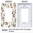 thumbnail image 3 of Yayeee Rocker Switch Wall Plate 2-Gang 4.7"x4.6" Home Decorative Outlet Cover, Floral Plaid, 3 of 6