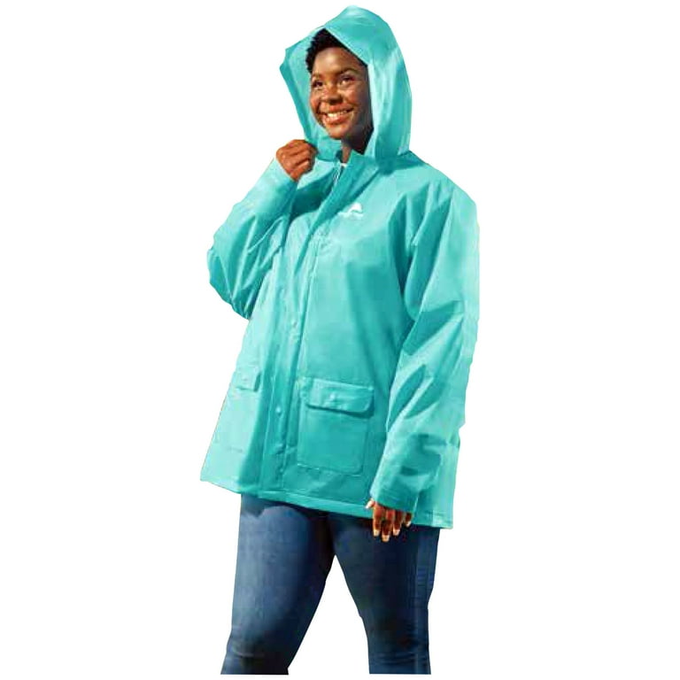 Ozark Trail adult Eva Rainwear Jacket, L-xl, Aqua, Light Green, Size: Regular