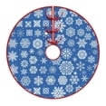 thumbnail image 2 of Wzzjkit Christmas Tree Skirt, Red and White Backgrond Snowflake Tree Skirt, Winter Xmas Tree Mat Decor for Home Party Holiday Decorations (Multiple Styles Available), 2 of 5