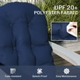 thumbnail image 4 of Outsunny Adirondack Chair Cushions Set of 2, Tufted High Back Patio Chair Cushions with Ties, Non-Slip Cushions for Adirondack Chairs, Navy Blue, 4 of 9