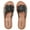 Black 8002-229, variant on Ataiwee Women's Slide Sandals, Fashion Strappy Braided Slip On Flat Summer Shoes.