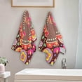 thumbnail image 4 of Easter Hen Eggs Applique Hand Towels, Colorful Flowers Pattern Kitchen Towel Ultra Soft and Absorbent,Decorative Fingertip Face Towel for Bathroom Hotel, 2 PCS, 28.3"x 14.4", 4 of 5