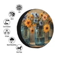 thumbnail image 4 of KLL Charming Daisy Bouquet Art Pattern 14-17 inch Spare Tire Cover Universal Wheel Protector for Truck SUV Trailer Camping Rv Tire Covers-17 inch, 4 of 6