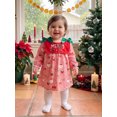 thumbnail image 4 of RUINIXCW Girls Christmas Dress, Long Sleeve Crew Neck Santa Claus Plaid A-line Dress, 4 of 8
