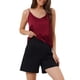 thumbnail image 4 of Camiseta de satén para mujer, top sin mangas con escote en V, elegante y casual, camisa de dormir 2026 2XL roja, 4 of 6