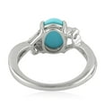 thumbnail image 3 of KIRAN FINE JEWEL Oval Turquoise Turquoise Spinel Band Ring 925 Sterling Silver Wedding Women Gemstone Statement Jewelry Gift For Her, 3 of 5