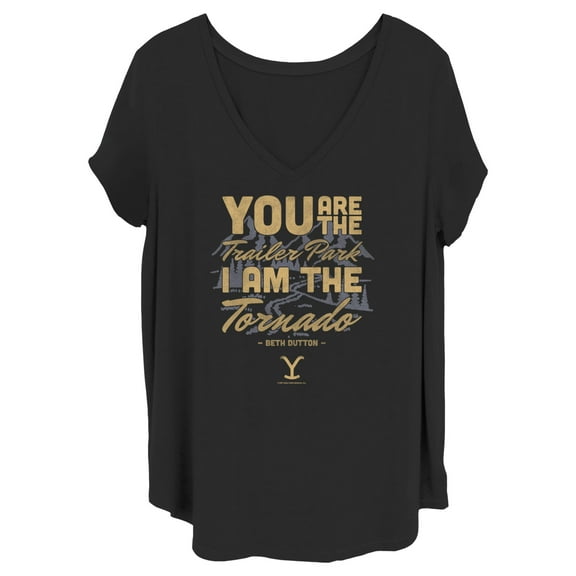 Women's Yellowstone Beth Dutton Trailer Park I Am The Tornado  Graphic T-Shirt