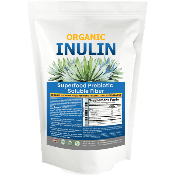 Kidney Restore Organic Agave Inulin Fiber Powder Digestive Supplement, 3 lbs – Healthy Gut, Bloating Relief, Natural