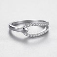 thumbnail image 4 of Sterling Silver S925 Ring Women Geometric Korean Style Gift, 4 of 4
