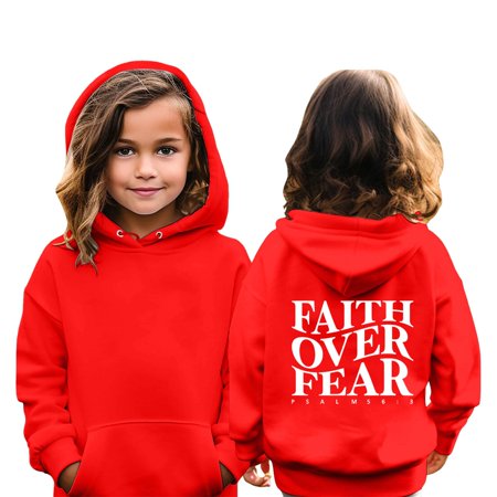 

Dpytoraw Girls Casual Long Sleeve Hoodies Cute Oversized Pocket Sweatshirt Tops 8-9 Years