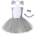 thumbnail image 2 of Vestido con tutú de elefante gris para niñas pequeñas, vestidos de fiesta de cumpleaños para niñas pequeñas, disfraz de Halloween de animales elegantes para niños, ropa para niños, 2 of 5