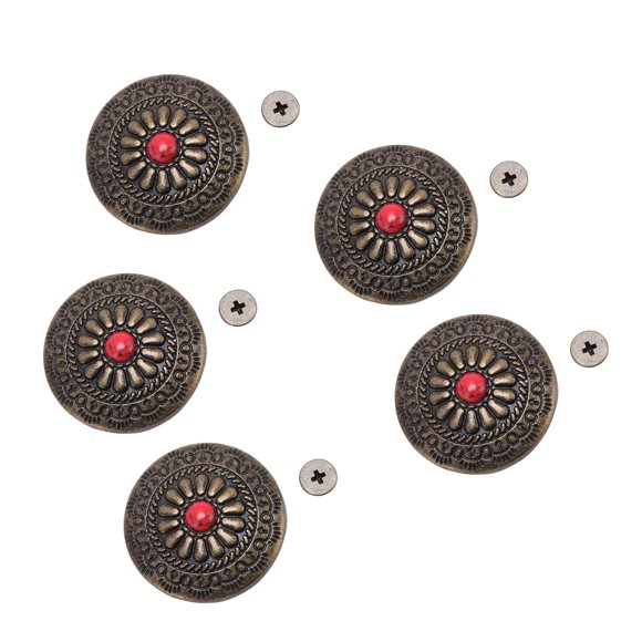 Screw Back Button, Secure Fastening Decorative 5 Set Metal Bag Buckle for Belts Bags Shoes Clothing