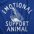 thumbnail image 2 of Womens Emotional Support Animal T Shirt Funny Scary Shark Attack Joke Tee for Ladies Womens Graphic Tees, 2 of 9