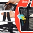 thumbnail image 3 of Mesh Beach Tote, Casual Beach Bags for Teen Girls/Women with Zipper Pocket,Large Sandproof Beach Tote Bag for Pool/Travel/Cruise,Summer Essentials,Black, 3 of 7