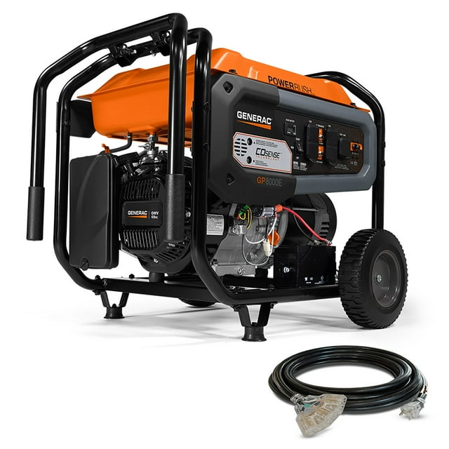 10,000 / 8,000 Watt Generac Portable Generator With Electric Start - GP8000E