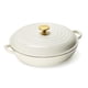 thumbnail image 1 of Cazuela Braiser CAROTE de Hierro Fundido Esmaltado Blanca 3.4QT, 1 of 6
