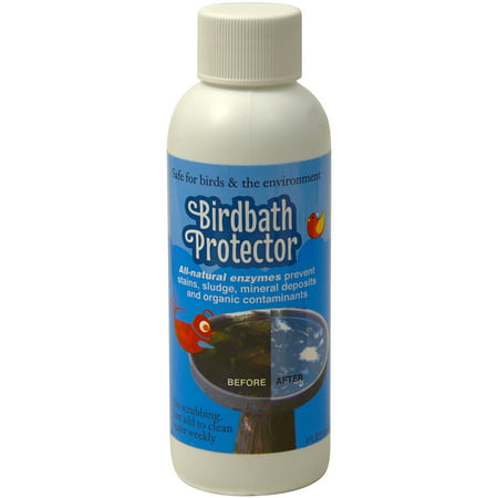 The Best Birdbath Cleaner that Prevent Stains and Mineral Deposits. All Natural Enzymes Help Keep Your Birdbaths looking Like Brand New and is Safe for Birds. 4oz. Birdbath