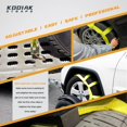 thumbnail image 4 of Kodiak Straps Correas Ajustables Para Cesta De Remolque Con Ganchos Giratorios En J (Paquete De 2) – Universal Para Neumáticos De 14 A 22 Pulgadas – Correa Para Plataforma Rodante Con Trinquete O Cabr, 4 of 4