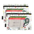 thumbnail image 2 of 2 Pack Pencil Pouch for 3 Ring Binder Zipper Pencil Case Floral Plant Flowers Clear Window Pencil Bag Organizers, 2 of 6