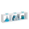 thumbnail image 1 of Étagère de rangement murale blanche à trois cubes en bambou, 1 of 7