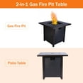 thumbnail image 4 of ENYOPRO Propane Fire Pit Table, Outdoor Gas Fire Pit Table with Lid and Lava Rock, 28" 40,000 BTU Auto-Ignition Fire Pit, CSA Certification & Strong Steel Frame, Fit for Patio Garden Yard Deck, K2963, 4 of 10