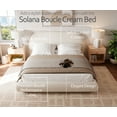 thumbnail image 5 of Upholstered Platform Bed with Smooth Rounded Corners, Free Assembly, King Size, Strong Wooden Slat, Solana Bed, Low-Profile Bed, Non-Slip and Noise-Free, 5 of 14