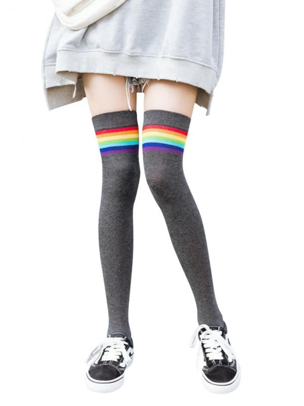 Womens/Girls Funny Cartoon Lamas Casual Socks Yoga Socks Over The Knee High Socks 23.6