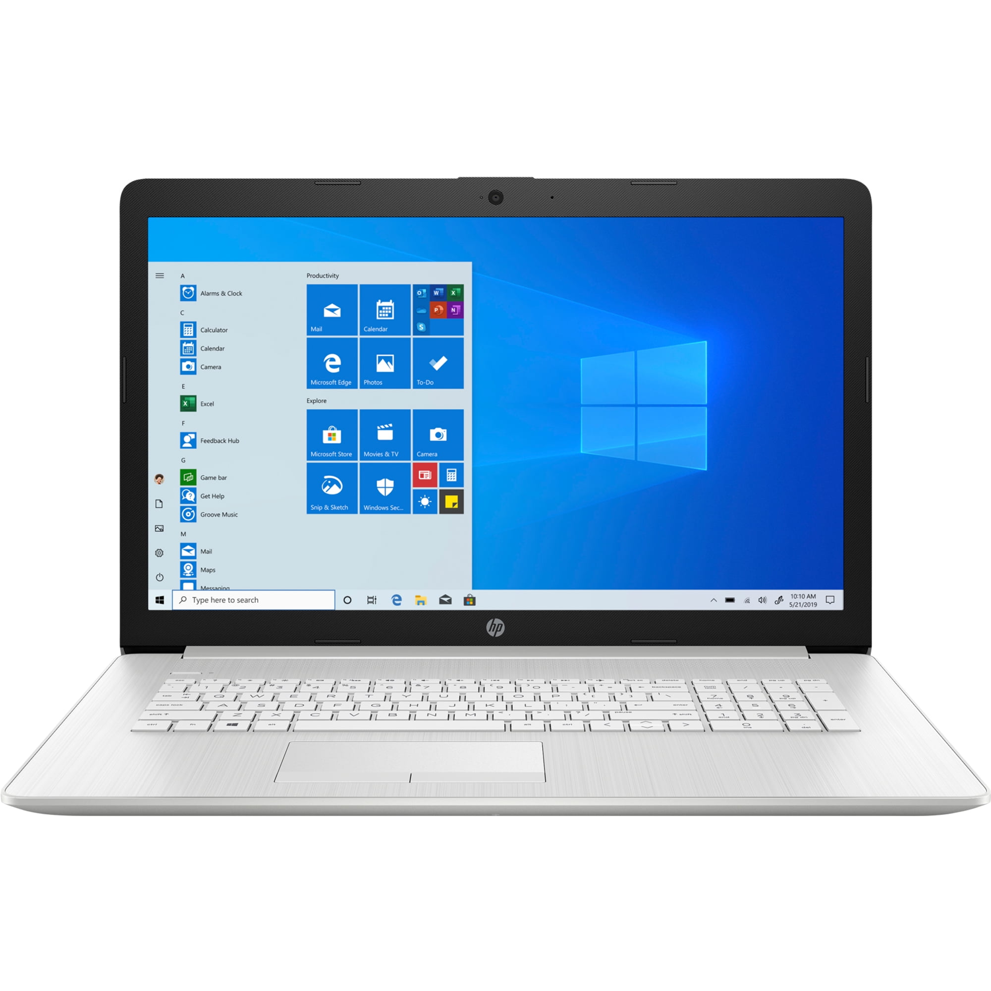 HP 17.3" HD+ Laptop, Intel i3-1125G4, 8 GB RAM, 512 GB SSD, DVD-Writer, Windows 10 Home 64, Natural silver, 17-by4010nr - Walmart.com