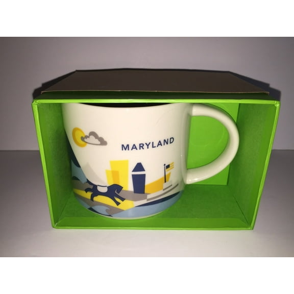 starbucks you are here collection maryland ceramic coffee mug new with box