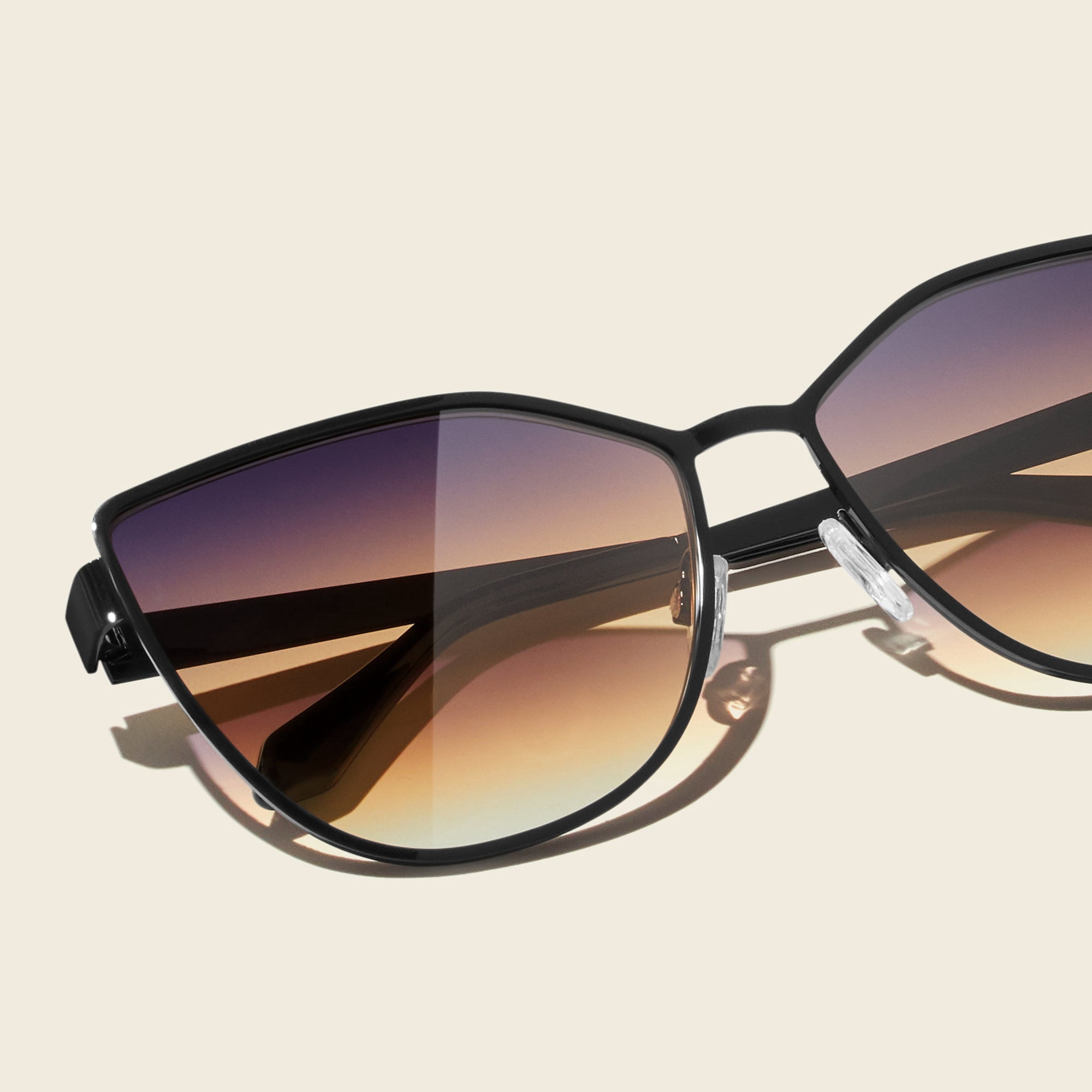Quay Australia In Pursuit Cat Eye Sunglasses, Black/Dusk Poppy