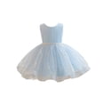thumbnail image 3 of FYDUU Birthday Dress for Toddler Girls Sequins Pageant Tulle Tutu Dresses Bowknot Princess Gown Formal Wedding Flower Girl Dress 12-18 Months, 3 of 9
