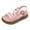 Pink, variant on Toddler Little Kid Girls Platform Sandals Open Toe Soft Sole Comfortable Summer Beach Dress Flat Shoes