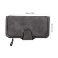 thumbnail image 2 of Minkissy Ladies Wallet PU Grey 1Pcs Bill Storage Zipper Security for School, 2 of 6