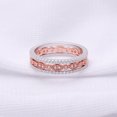 thumbnail image 5 of UIONEN Sterling Silver Ring Set 3 Rose Gold Color Women Engagement Rings Size 7, 5 of 5