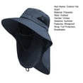 thumbnail image 7 of Unisex Hat Scarf Breathable Neck Protective Wide Brim Anti-slip Full Protection Windproof Fixed Strap Fishing Camping Cycling Fisherman Hat Scarf Headwear, 7 of 7