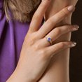thumbnail image 5 of Everly Women’s 3/4ct Tanzanite 1/4ct Diamond 10k Yellow Gold Oval Ring - GH, I2-I3, 5 of 10