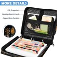 thumbnail image 5 of Zipper Binder with Shoulder Strap 2 inch 3 Ring Waterproof File Folder Organizer Bag 500 Sheet Cheetahs and Jungle Foliage Pattern, 5 of 8