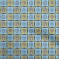 thumbnail image 1 of oneOone Cotton Poplin Medium Blue Fabric Asian Tile Traditional Floral Craft Projects Decor Fabric Printed By The Yard 56 Inch Wide, 1 of 4