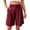 Wine, variant on Qgtaibl Women's Bermuda Dress Shorts High Waisted Pleated Wide Leg Shorts with Pockets Summer Loose Fit Solid Color Fomal Work Shorts Gray XL