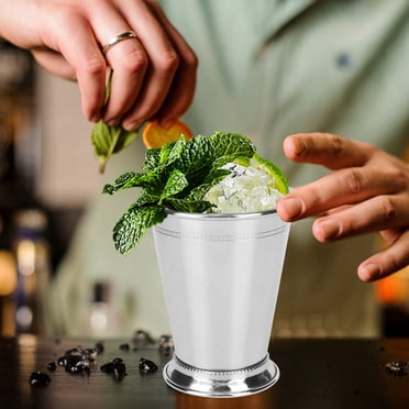 3-Pack Stainless Steel Cocktail Cups - 13.5oz Mint Julep & Mixed Drink Glasses For Bar & Parties